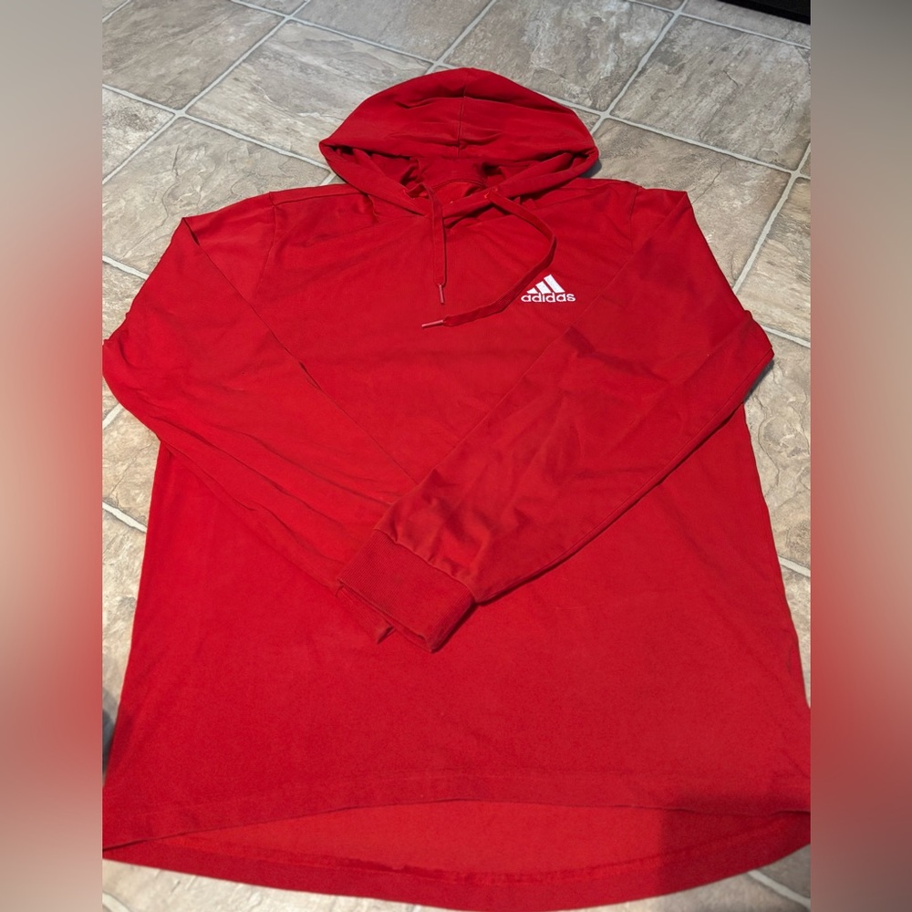 Adidas Red Sweatshirt Hoodie with Logo